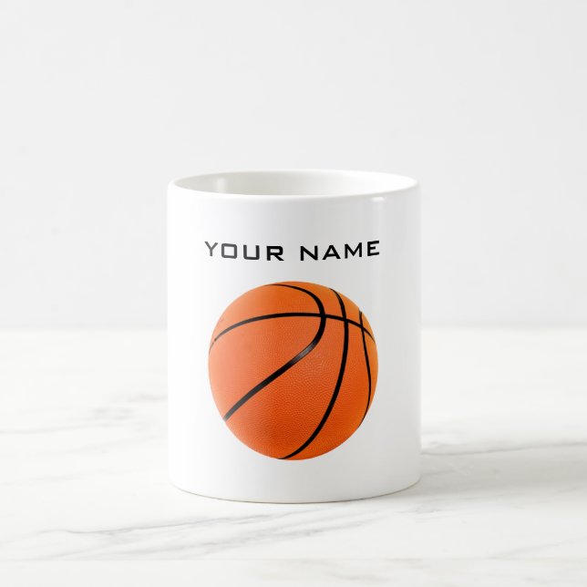 Basketball Ihr Name Kaffeetasse (Mittel)