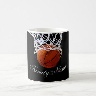 Basketball Ihr Name Kalligrafie-Skript Kaffeetasse