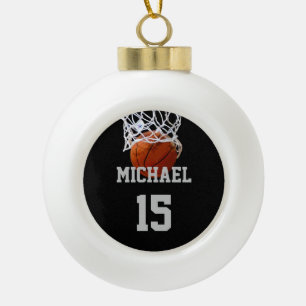 Basketball Ihr Name Keramik Kugel-Ornament