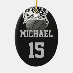 Basketball Ihr Name Keramik Ornament