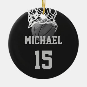 Basketball Ihr Name Keramik Ornament