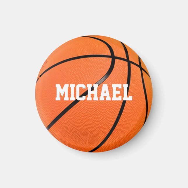 Basketball Ihr Name Magnet (Vorne)