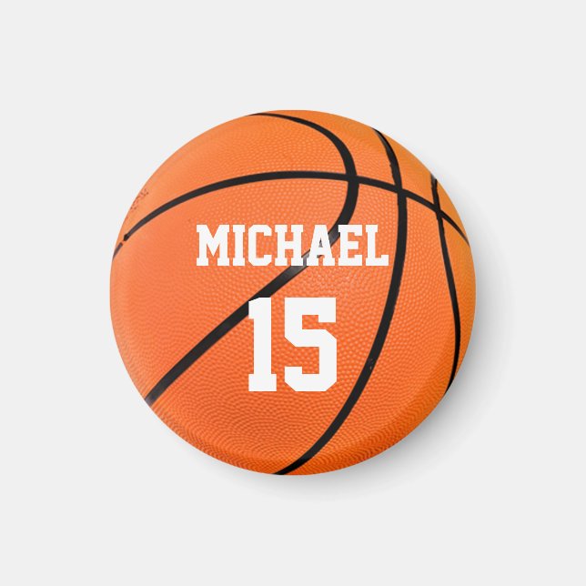 Basketball Ihr Name Magnet (Vorne)