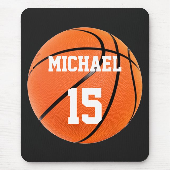 Basketball Ihr Name Mousepad (Vorne)