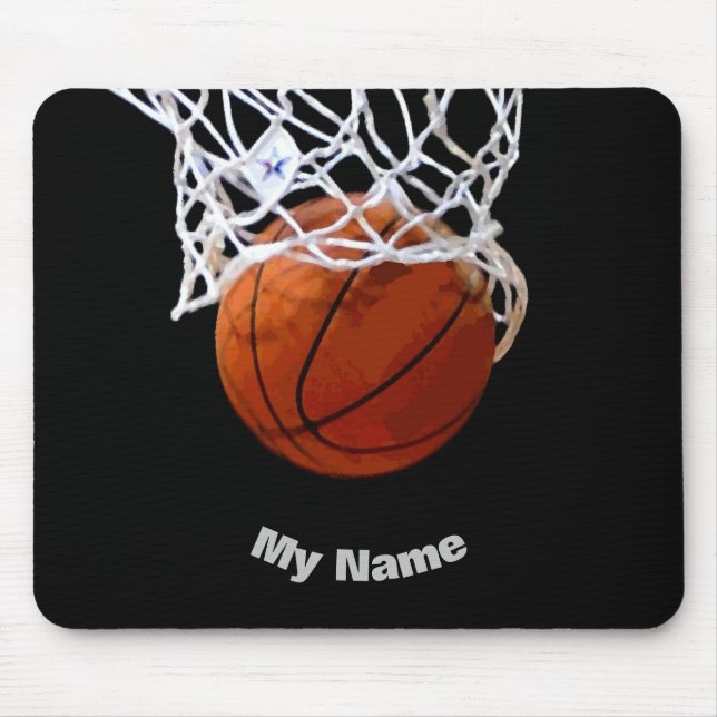 Basketball Ihr Name Mousepad (Vorne)