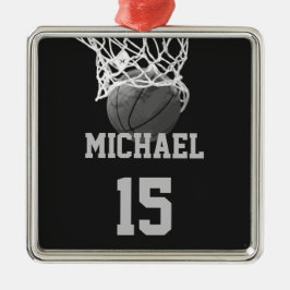 Basketball Ihr Name Ornament Aus Metall