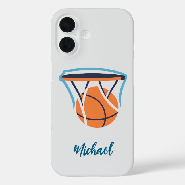 Basketball Ihr Name Persönlich Case-Mate iPhone Hülle (Rückseite)