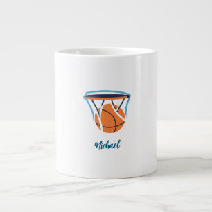 Basketball Ihr Name Persönlich Jumbo-Tasse
