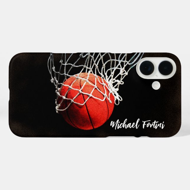 Basketball Ihr Name Persönliche Daten Adresse Case-Mate iPhone Hülle (Rückseite (Horizontal))