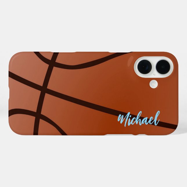 Basketball Ihr Name Persönliche Daten Case-Mate iPhone Hülle (Rückseite (Horizontal))