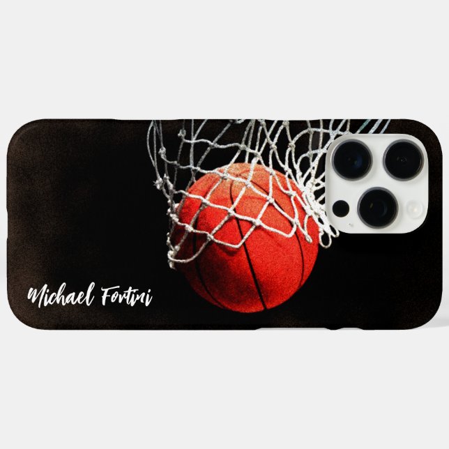 Basketball Ihr Name Persönliche Daten Case-Mate iPhone Hülle (Rückseite (Horizontal))