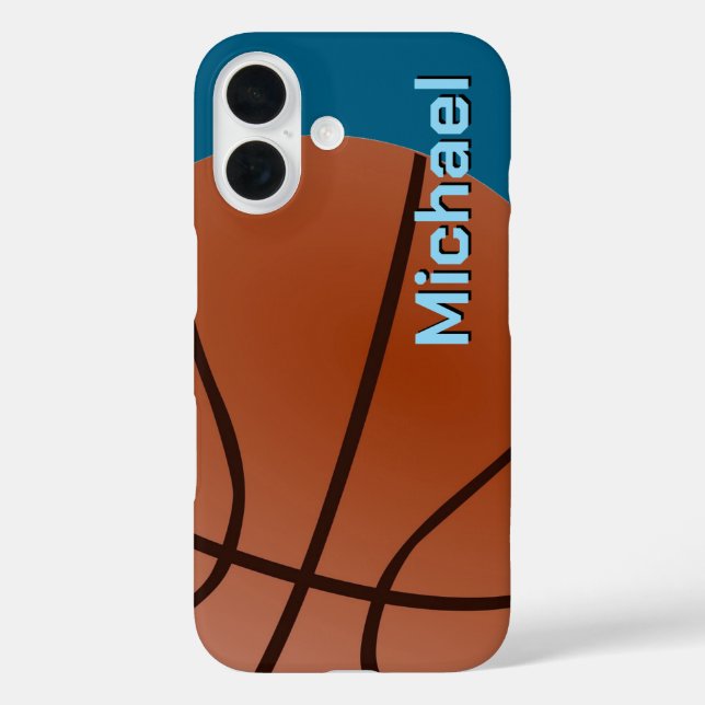 Basketball Ihr Name Persönliche Daten Case-Mate iPhone Hülle (Rückseite)