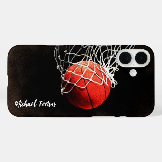 Basketball Ihr Name Persönliche Daten Case-Mate iPhone Hülle (Rückseite (Horizontal))