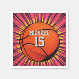 Basketball Ihr Name Pop Kunst Serviette