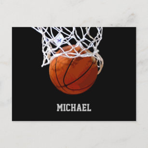 Basketball Ihr Name Postkarte
