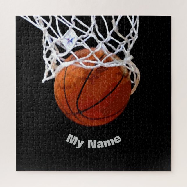 Basketball Ihr Name Puzzle (Vertikal)