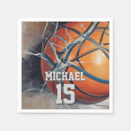 Basketball Ihr Name Serviette