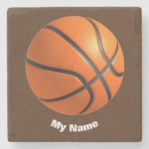 Basketball Ihr Name Steinuntersetzer