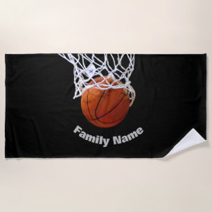 Basketball Ihr Name Strandtuch