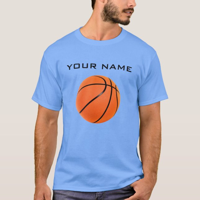 Basketball Ihr Name T-Shirt (Vorderseite)