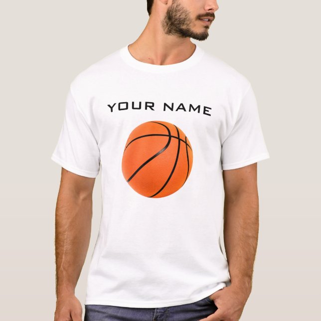 Basketball Ihr Name T-Shirt (Vorderseite)