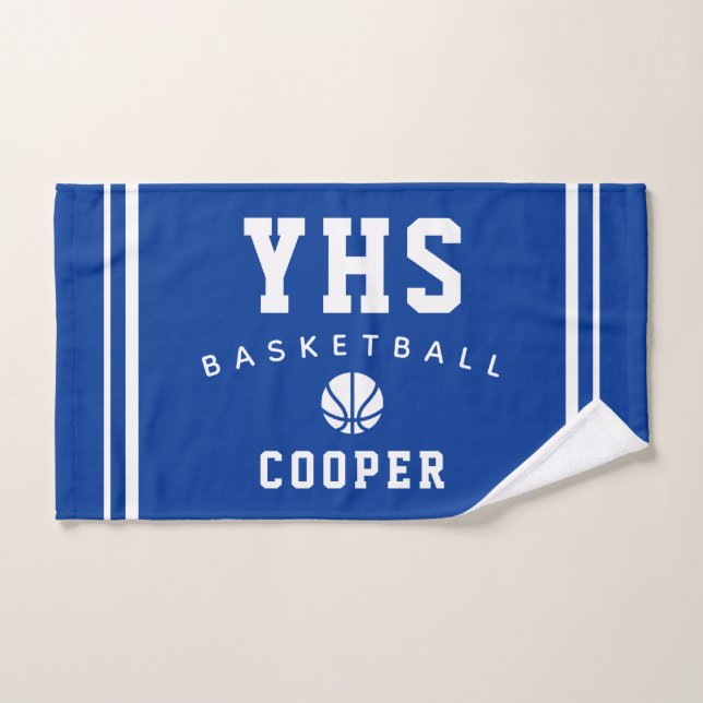 Basketball-Ikone, individueller Name & Schule, Tea Handtuch (Handtuch)