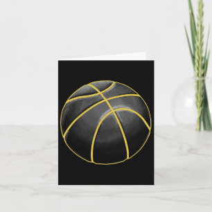 Basketball Illustration Black Gold Ball Design Str Karte