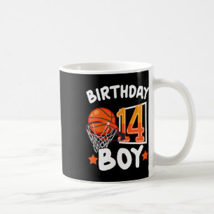 Basketball Im 14-jährigen 14. Geburtstag Junge Dek Kaffeetasse
