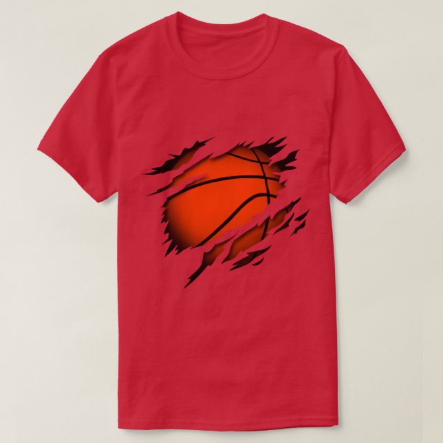 Basketball im Herzen Basketballspielerleidenschaft T-Shirt (Design vorne)