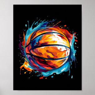 Basketball im Kunstdesign 1 Poster