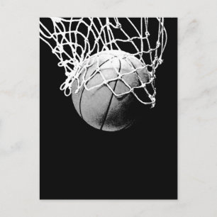 Basketball im Schatten Nahaufnahme Vertikale Postk Postkarte