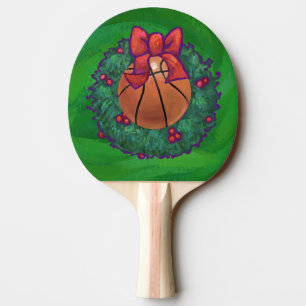 Basketball im Weihnachtskranz Tischtennis Schläger