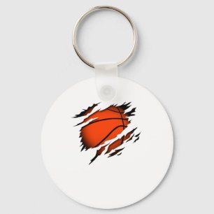 Basketball in der Herzbasketballmannschaft Schlüsselanhänger