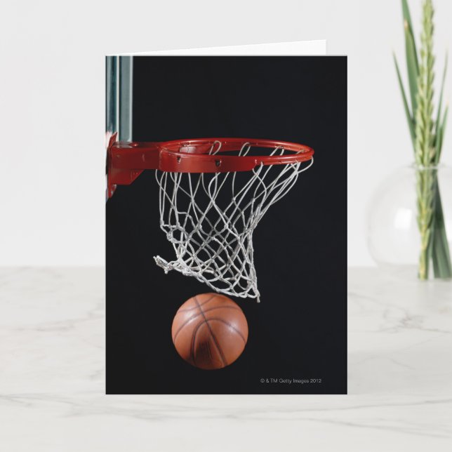 Basketball in Hoop Karte (Vorderseite)