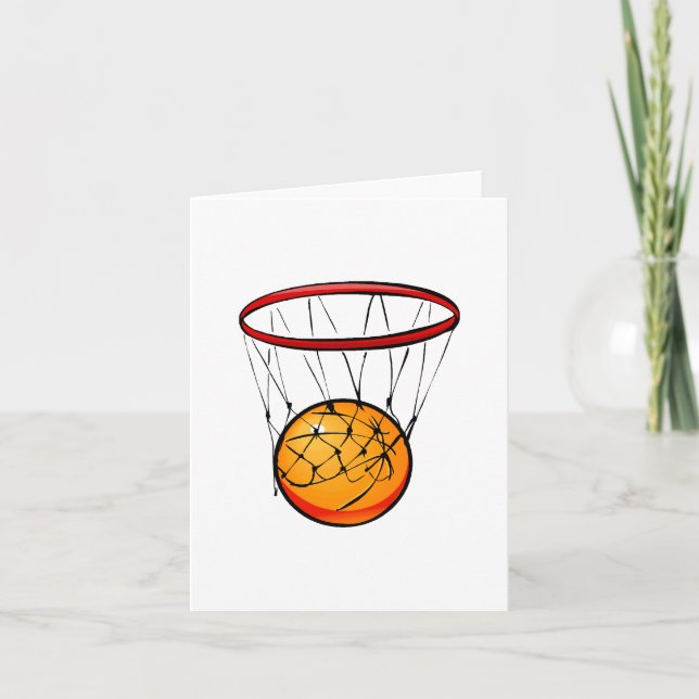 Basketball in hoop karte (Vorderseite)