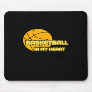 Basketball in meinem Herzen Funny S - Geschenk für Mousepad