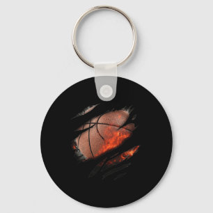Basketball in mir Design Schlüsselanhänger