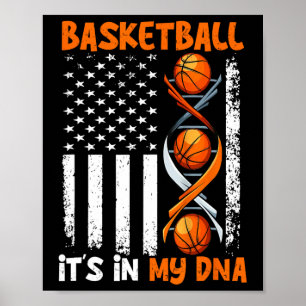 Basketball In-my-DNS Fun Player Coach Team SP Poster