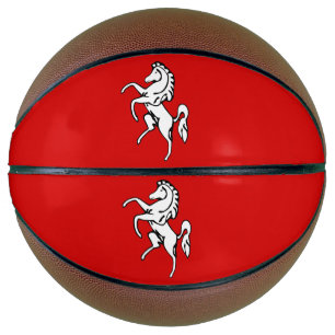 Basketball in Originalgröße mit der Flagge von Ken
