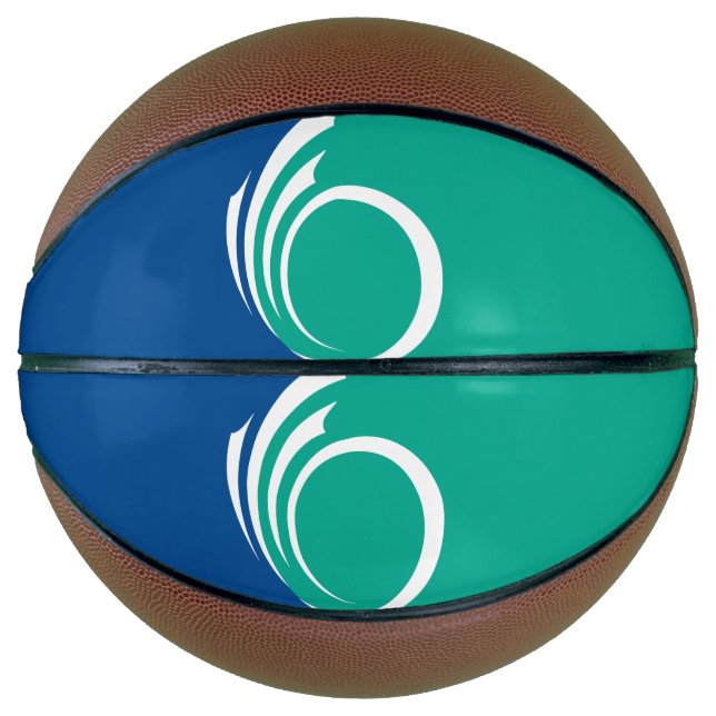 Basketball in Originalgröße mit Flagge von Ottawa (Vorderseite)