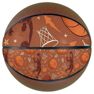 Basketball in Vollgröße mit Spielaktionsmuster