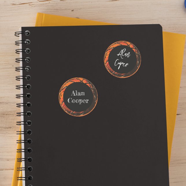 Basketball Individuelle Name Kinder Etiketten (Von Creator hochgeladen)