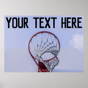 Basketball Individuelle Name oder Textsport Poster