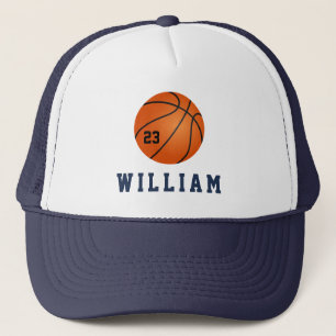 Basketball-Individuelle Name, Text, Monogramm DI Truckerkappe