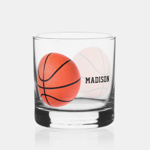 Basketball-individuelle Name Whiskyglas