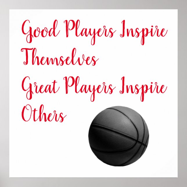 Basketball Inspiration Inspirier Player Poster (Vorne)