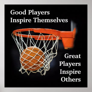 Basketball Inspiration Inspirierend Teilnehmer Poster
