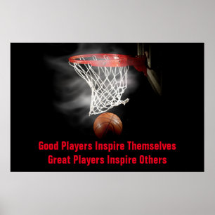 Basketball Inspiration Inspirierend Teilnehmer Poster