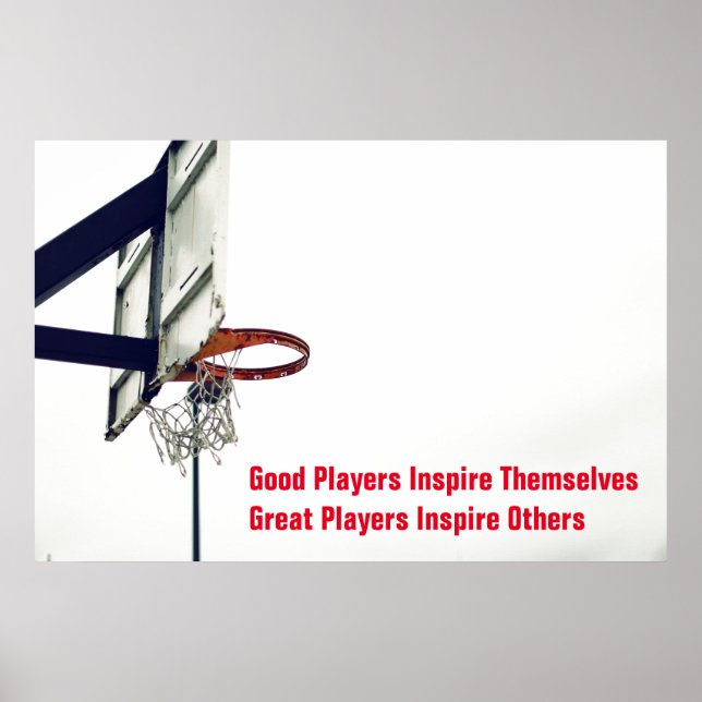 Basketball Inspiration Inspirierend Teilnehmer Poster (Vorne)