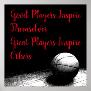 Basketball Inspiration Inspirierend Teilnehmer Poster